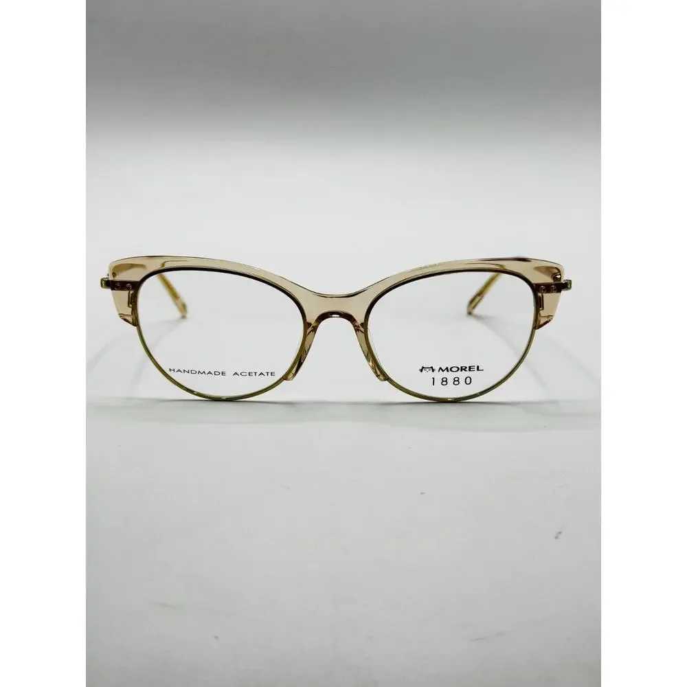 Morel 1880 Eyeglasses Frame Valere 60098M-PD12 Crystal Pink Cat Eye 52-19-145